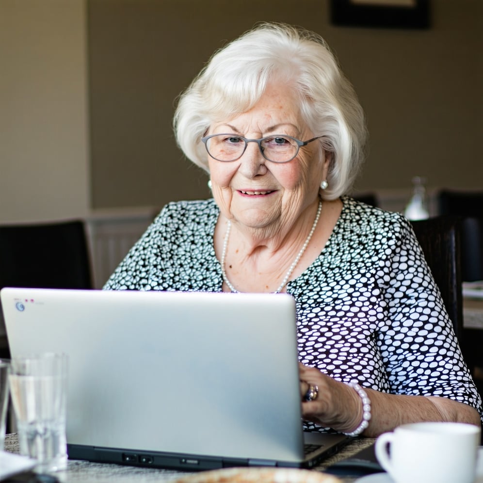 older woman on laptop-1 older woman on laptop-1